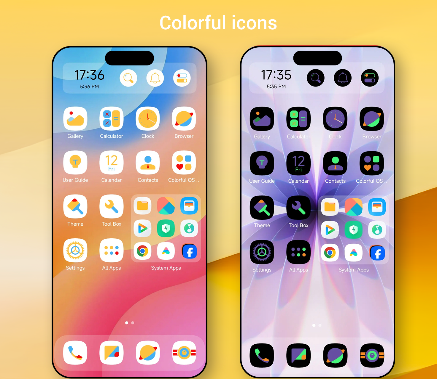 اسکرین شات 2 برنامه Colorful OS Launcher