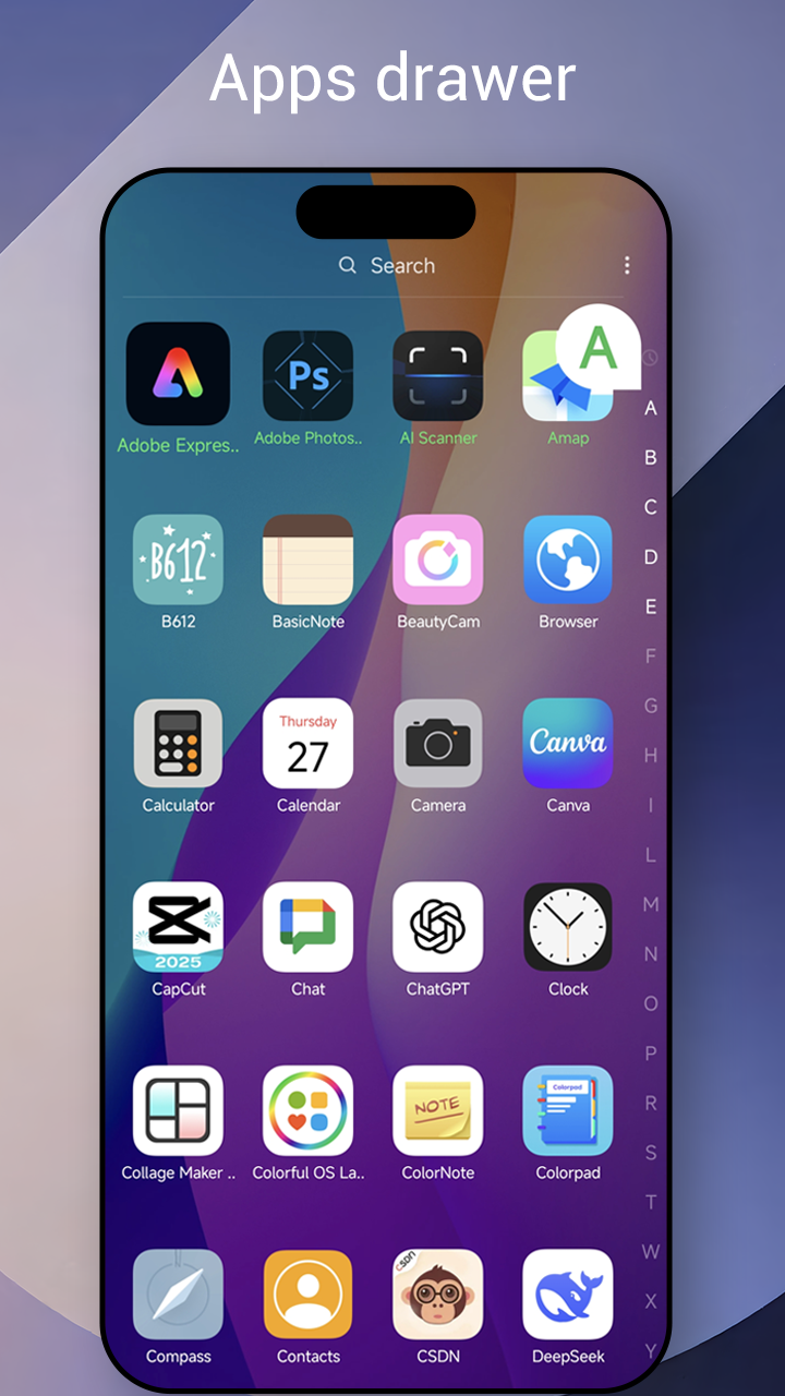 اسکرین شات 5 برنامه Colorful OS Launcher