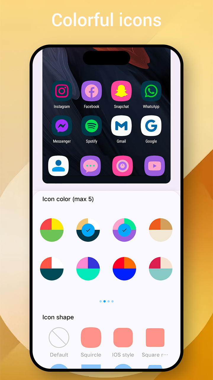 اسکرین شات 6 برنامه Colorful OS Launcher