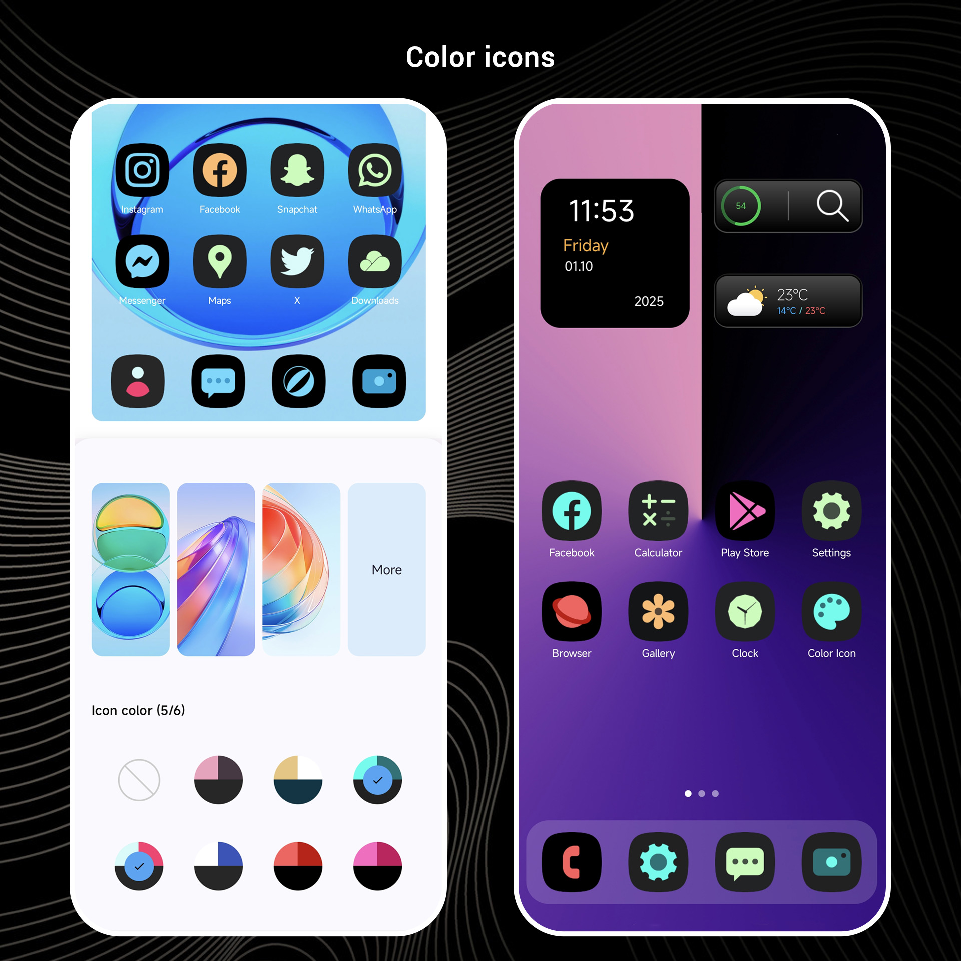 اسکرین شات 7 برنامه Black OS Launcher