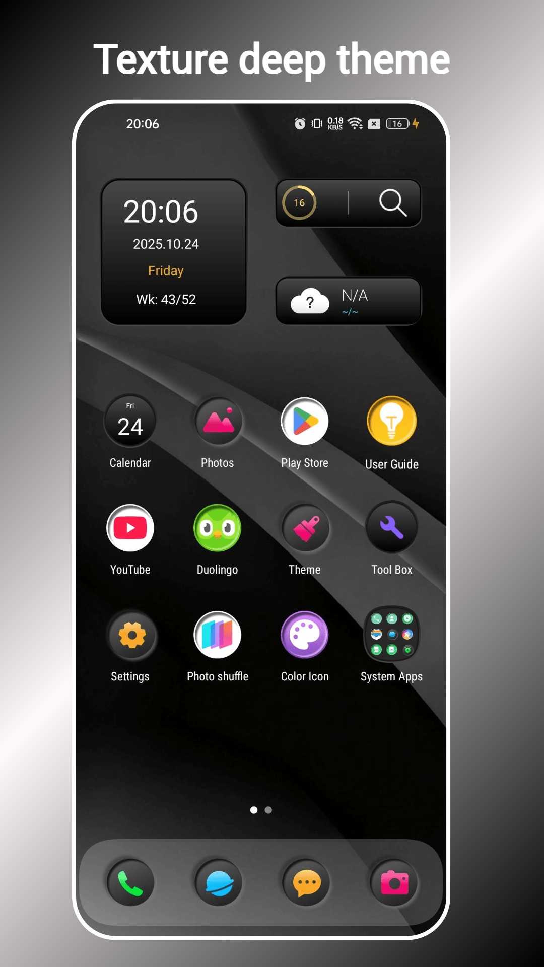 اسکرین شات 2 برنامه Deep OS Launcher