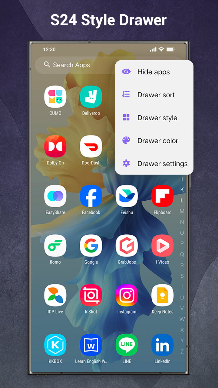 اسکرین شات 2 برنامه SO S24 Launcher for Galaxy S