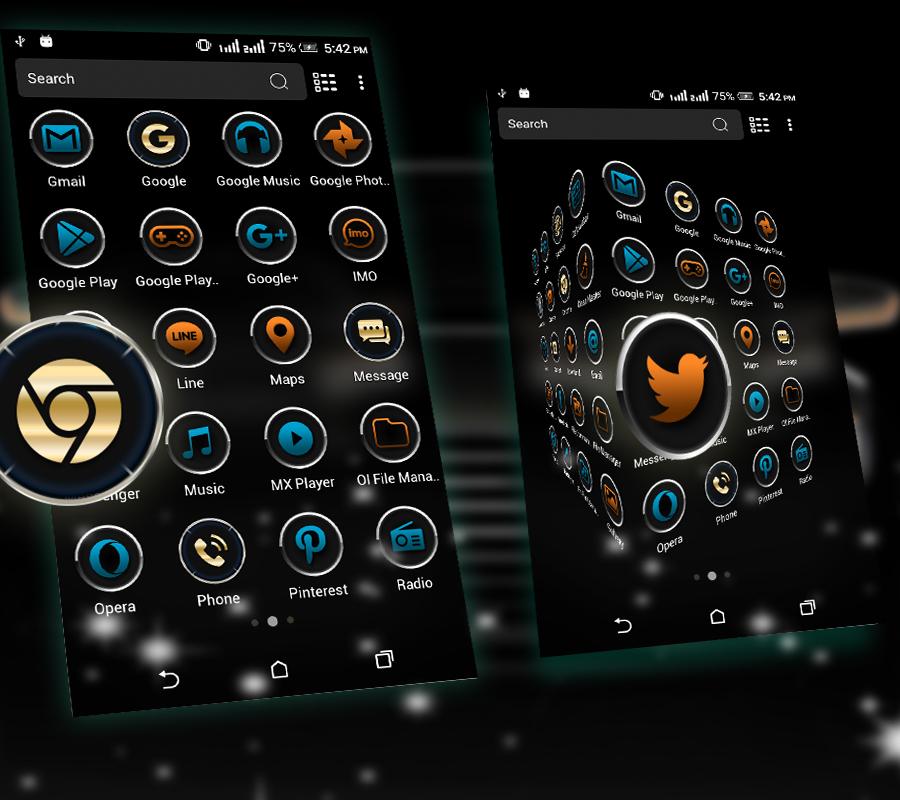 اسکرین شات 5 برنامه Black Car Launcher Theme