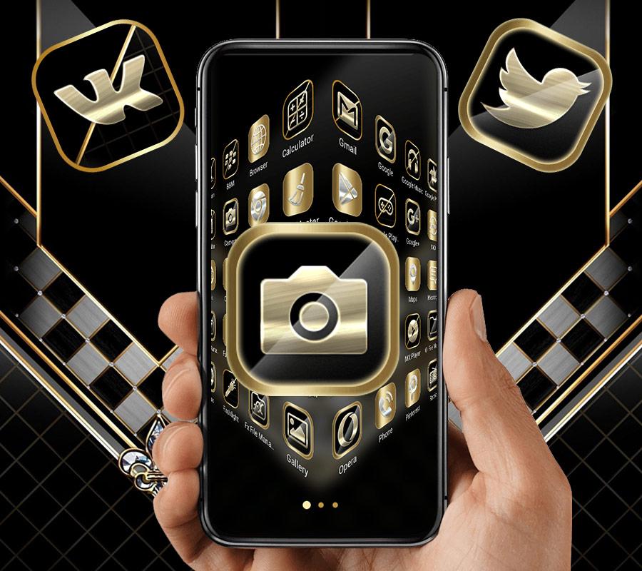 اسکرین شات 3 برنامه Black Luxury Gold Theme