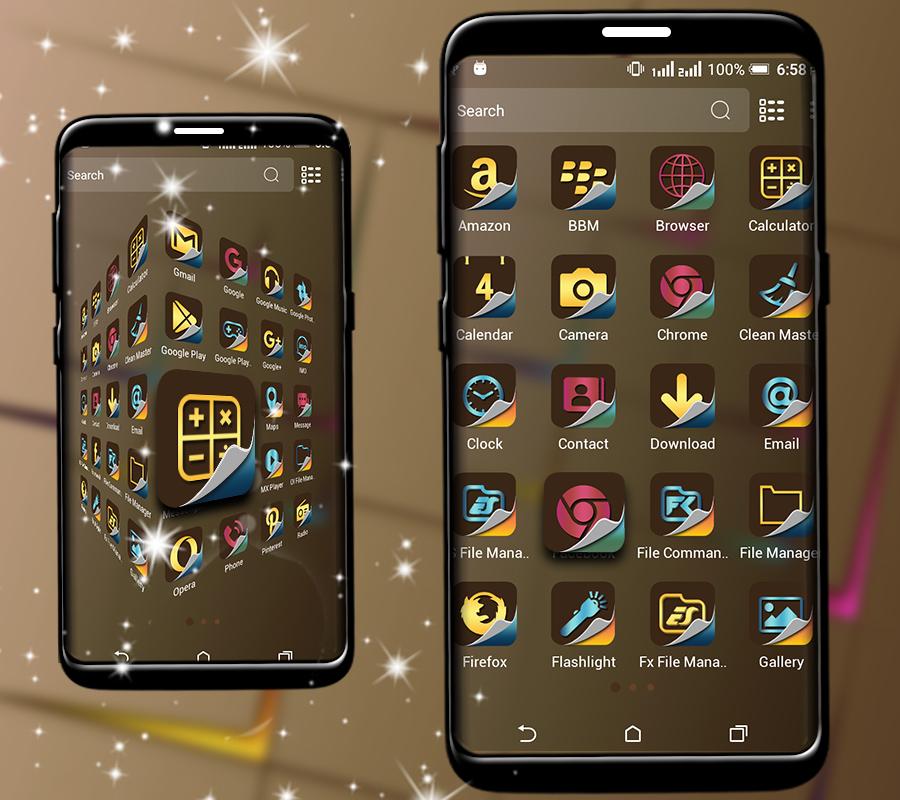 اسکرین شات 6 برنامه Cardboard Launcher Theme