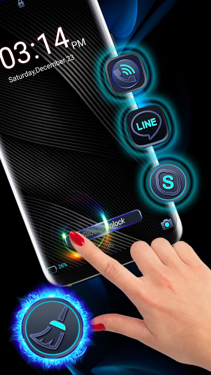 اسکرین شات 5 برنامه Cool Black Launcher Theme