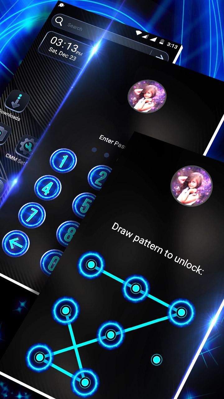 اسکرین شات 4 برنامه Cool Black Launcher Theme