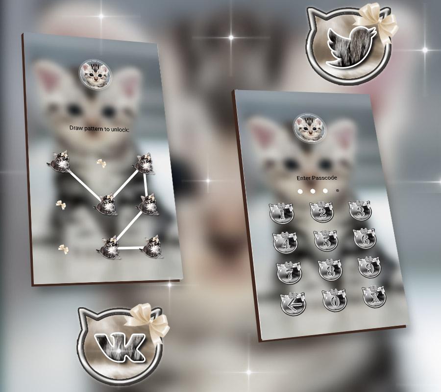 اسکرین شات 6 برنامه Cute Cat Launcher Theme