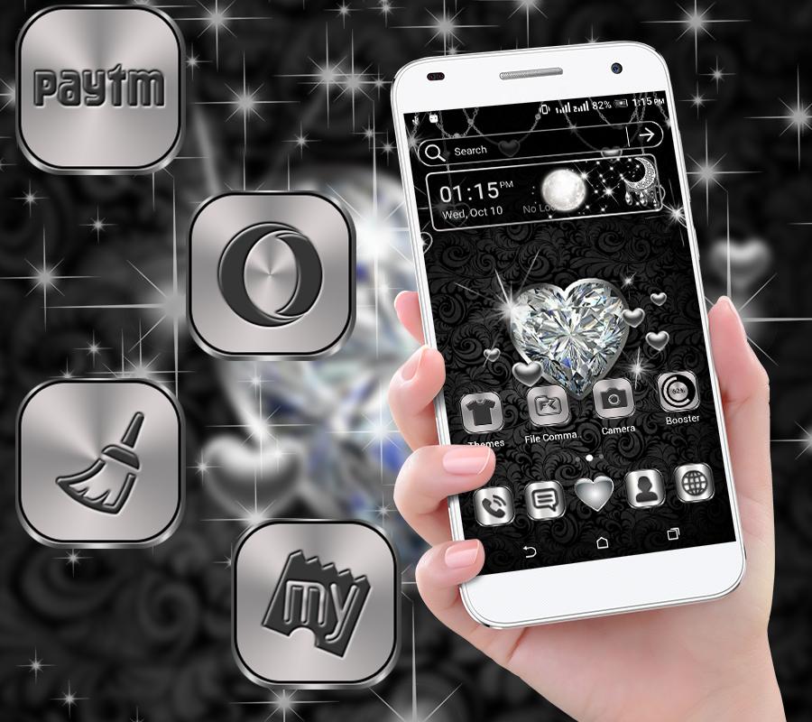 اسکرین شات 2 برنامه Diamond Heart Launcher Theme