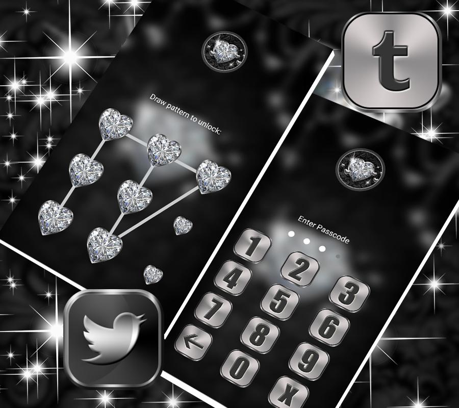 اسکرین شات 6 برنامه Diamond Heart Launcher Theme
