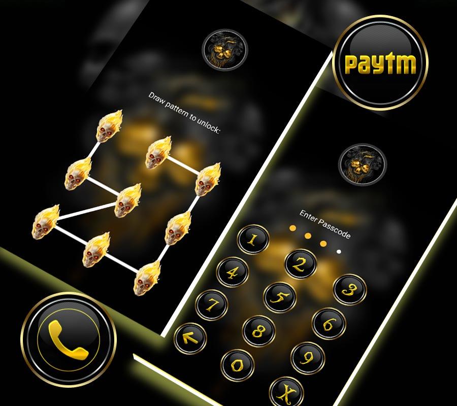اسکرین شات 5 برنامه Gold Skull Launcher Theme