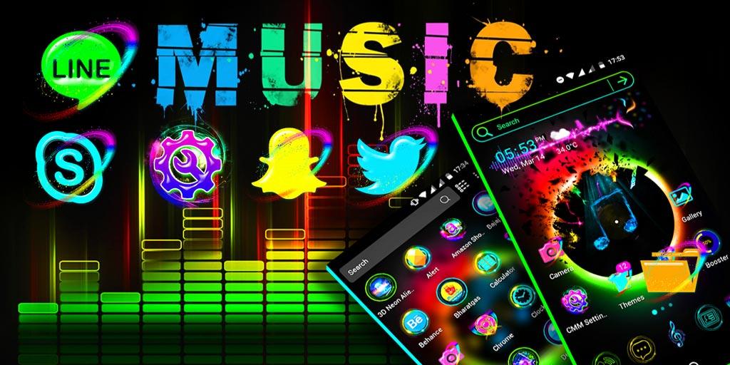 اسکرین شات 1 برنامه Music Launcher Theme
