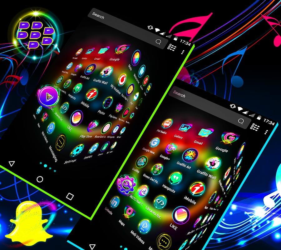 اسکرین شات 6 برنامه Music Launcher Theme