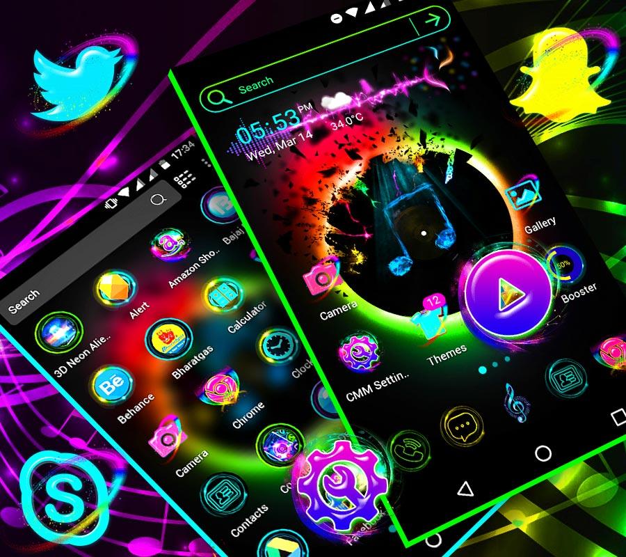 اسکرین شات 3 برنامه Music Launcher Theme