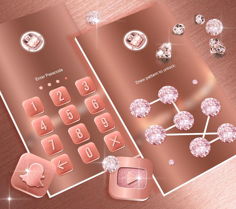 اسکرین شات 5 برنامه Rose Gold Launcher Theme