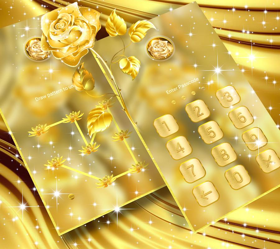 اسکرین شات 5 برنامه Golden Rose Launcher Theme