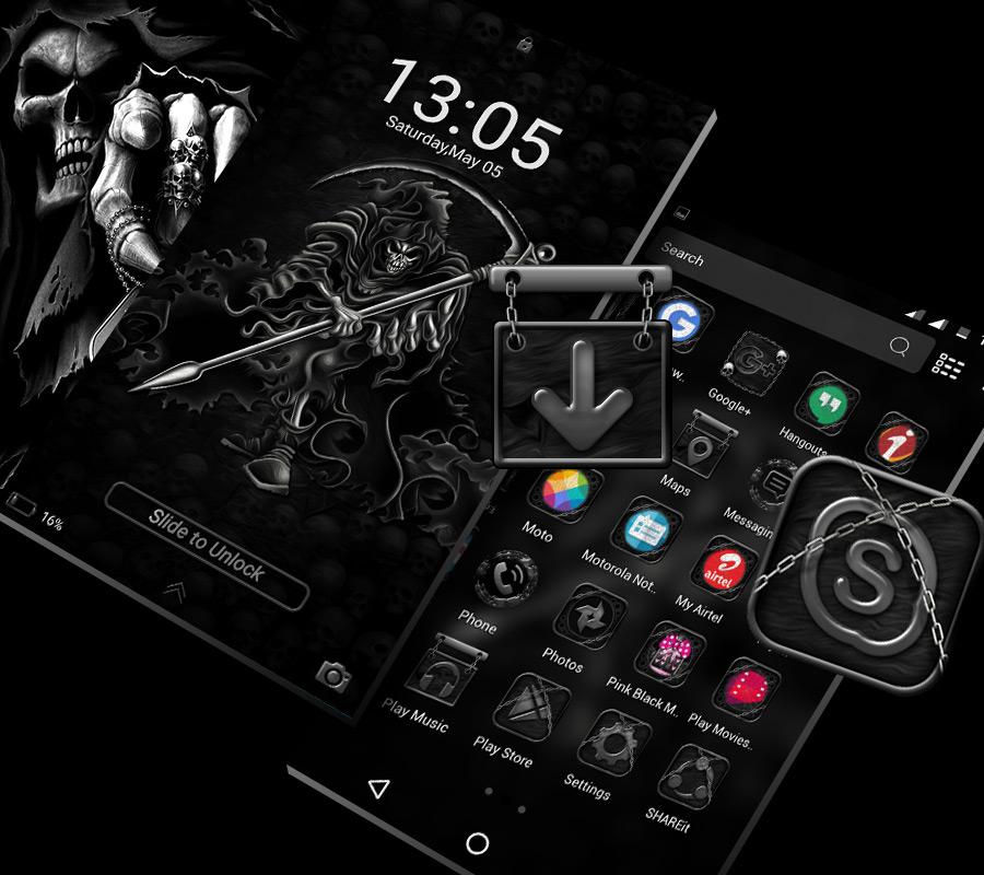 اسکرین شات 6 برنامه Skull Devil Launcher Theme