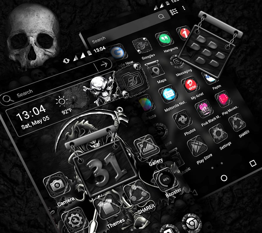 اسکرین شات 4 برنامه Skull Devil Launcher Theme