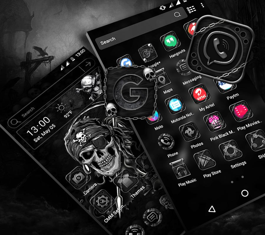 اسکرین شات 1 برنامه Skull Devil Launcher Theme