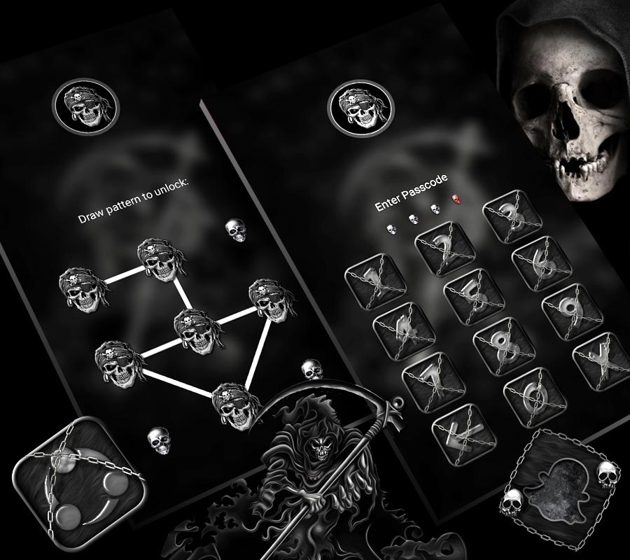 اسکرین شات 5 برنامه Skull Devil Launcher Theme