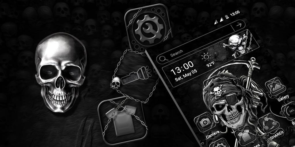اسکرین شات 2 برنامه Skull Devil Launcher Theme