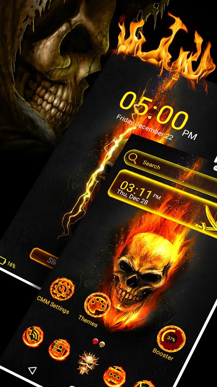 اسکرین شات 3 برنامه Skull Launcher Theme
