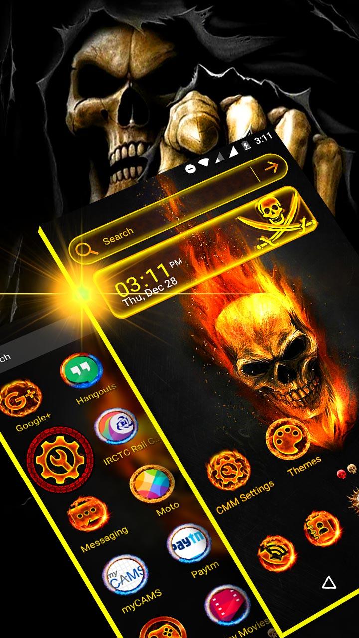 اسکرین شات 1 برنامه Skull Launcher Theme