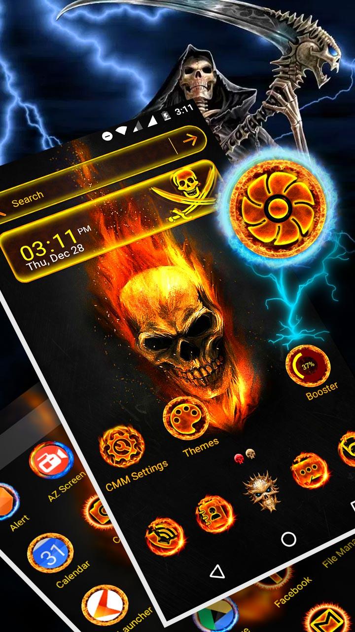 اسکرین شات 4 برنامه Skull Launcher Theme