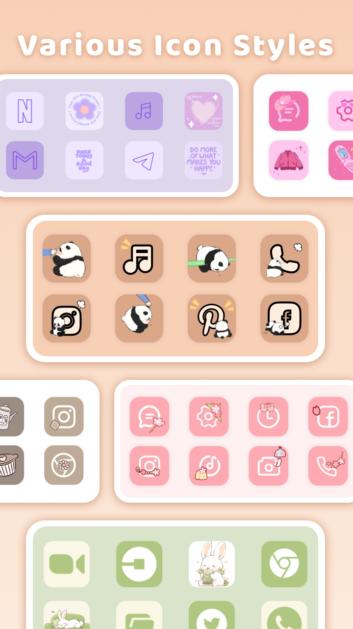 اسکرین شات 3 برنامه Themepack Launcher-Icon Widget