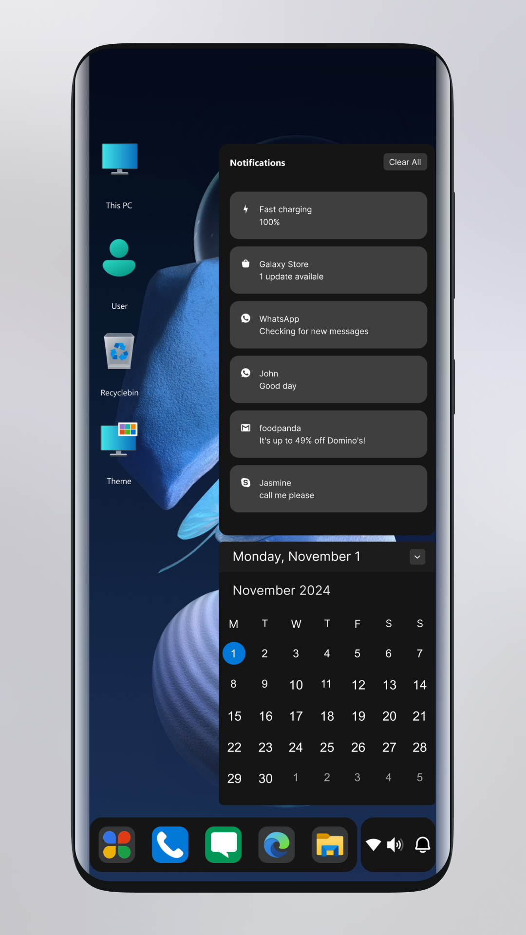 اسکرین شات 2 برنامه Win 11 Launcher Pro