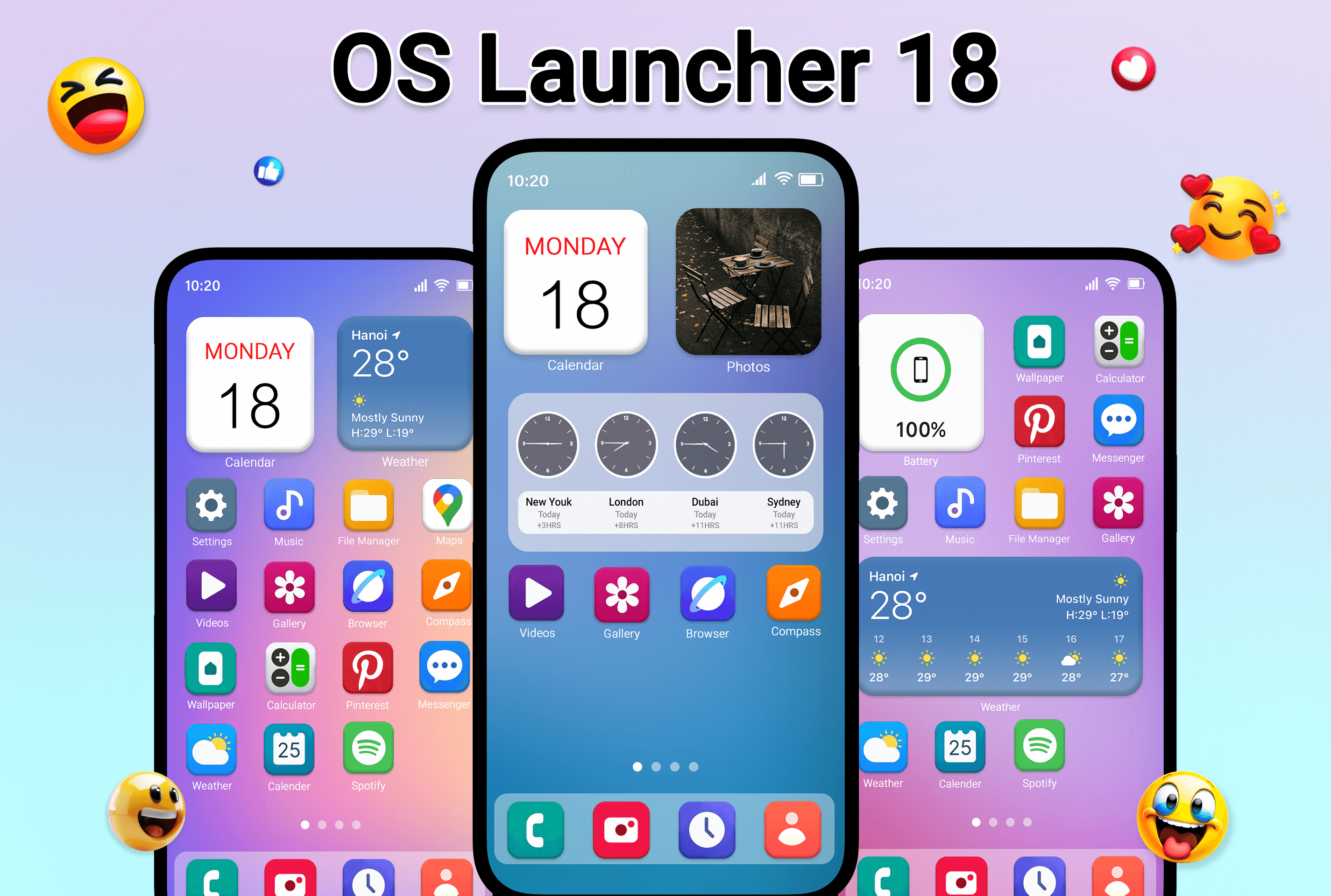 اسکرین شات 1 برنامه OS Launcher 18 - iLauncher OS