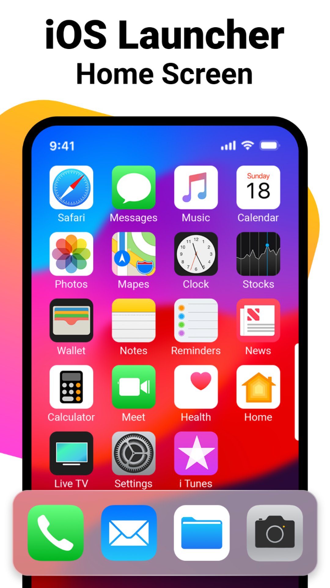 اسکرین شات 1 برنامه iOS Launcher - iphone Themes