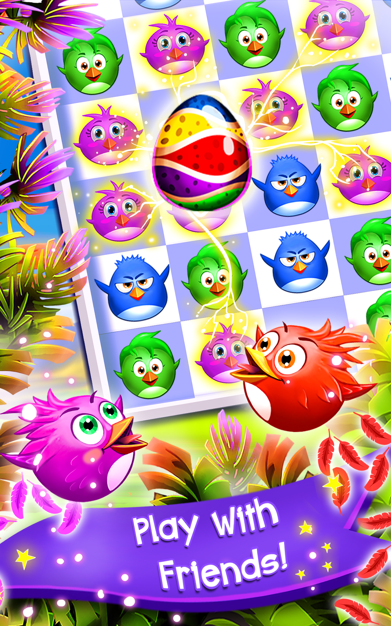 اسکرین شات 3 بازی Birds Pop Mania: Match 3 Games