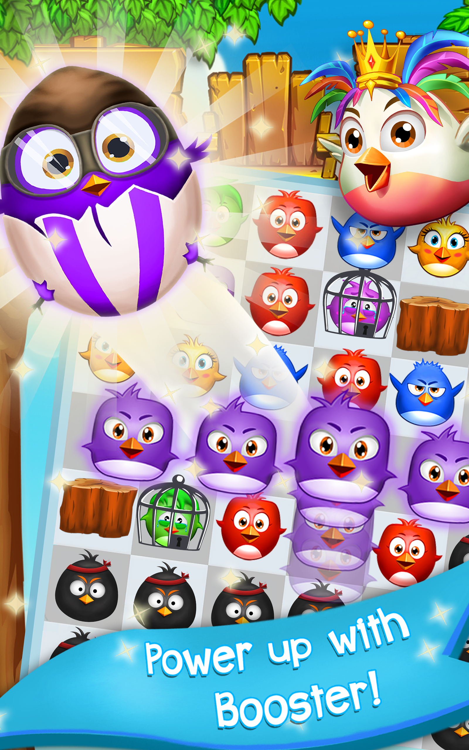 اسکرین شات 5 بازی Birds Pop Mania: Match 3 Games