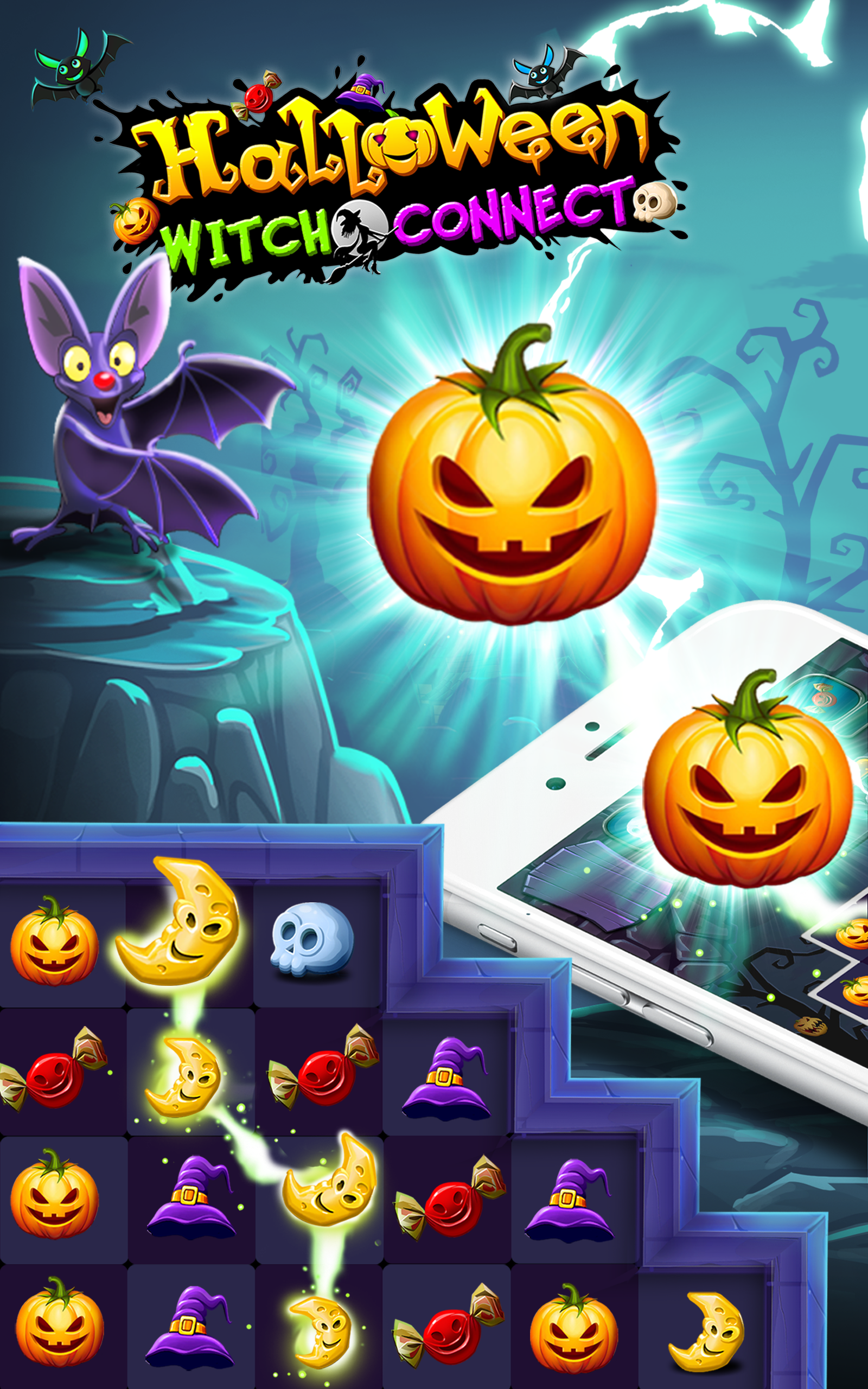 اسکرین شات 6 بازی Witch Connect - Halloween game