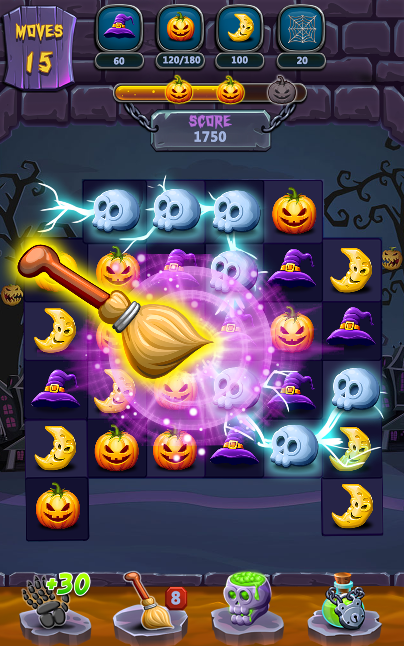 اسکرین شات 3 بازی Witch Connect - Halloween game