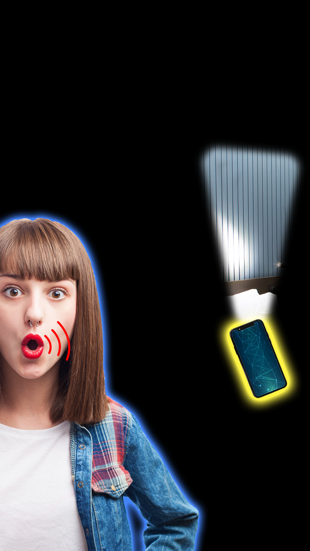 اسکرین شات 1 برنامه Flashlight turn on by whistle