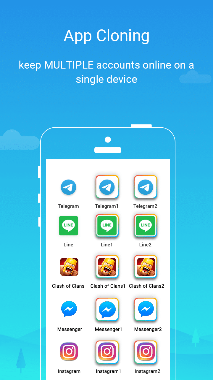اسکرین شات 1 برنامه Parallel Space - app cloning