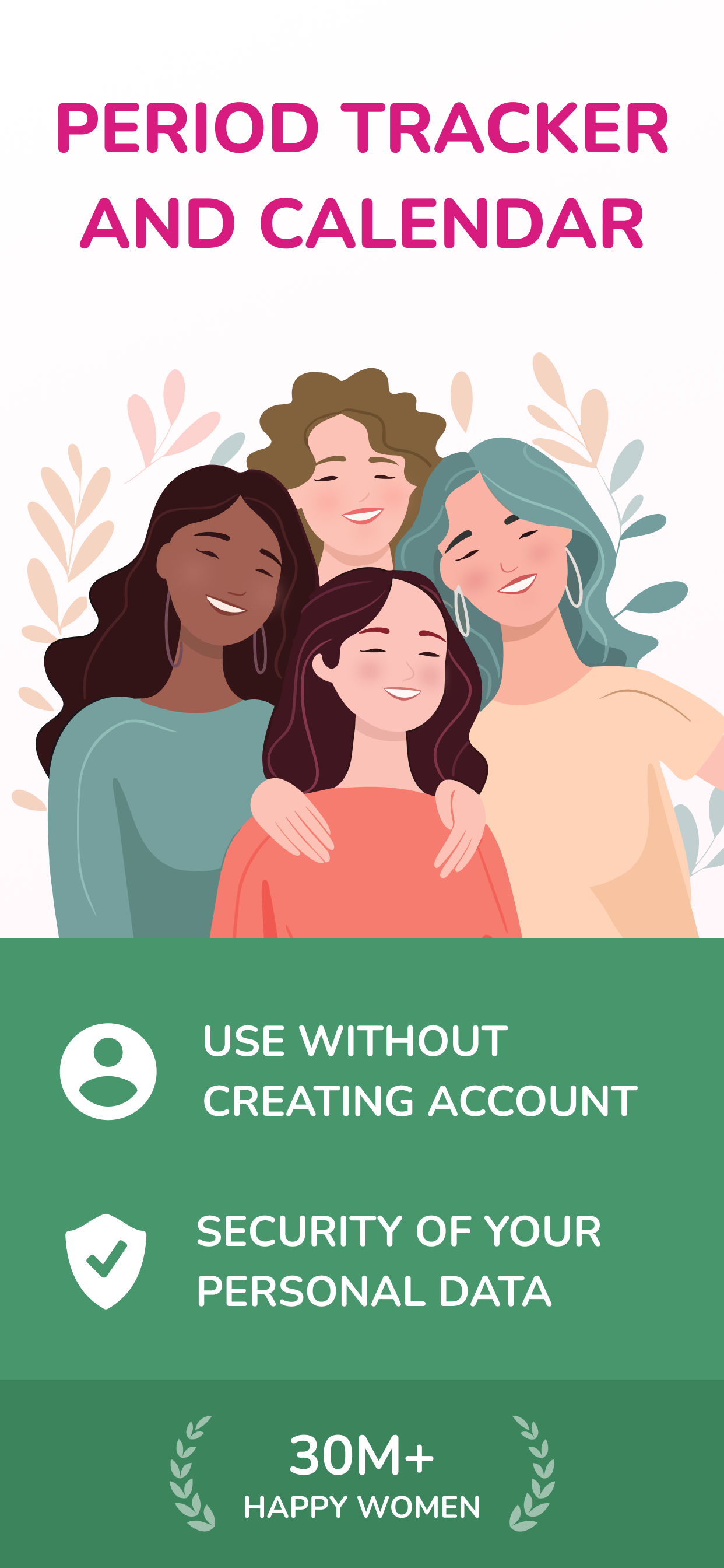 اسکرین شات 1 برنامه Period Tracker and Calendar