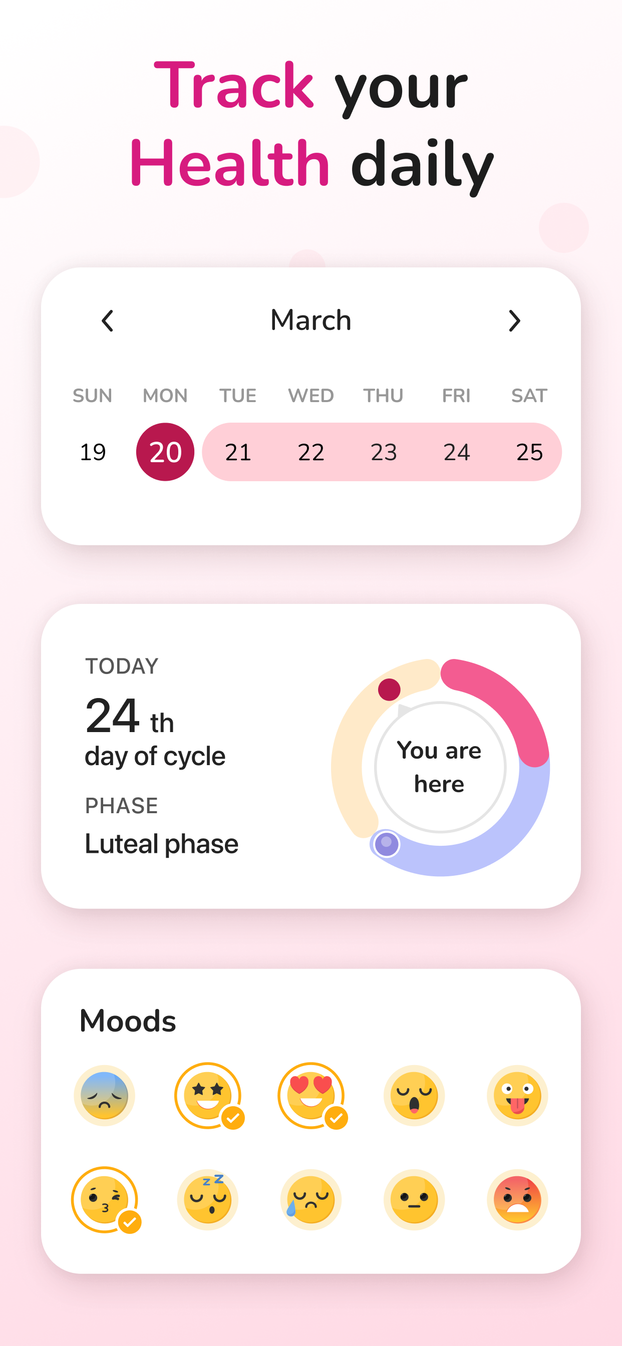 اسکرین شات 3 برنامه Period Tracker and Calendar