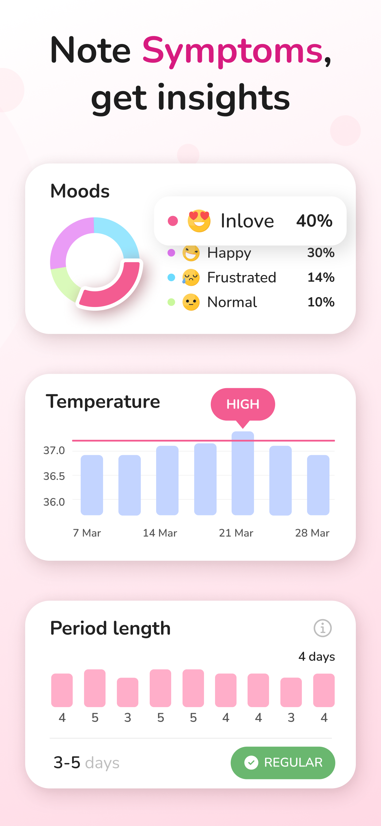 اسکرین شات 5 برنامه Period Calendar, Cycle Tracker