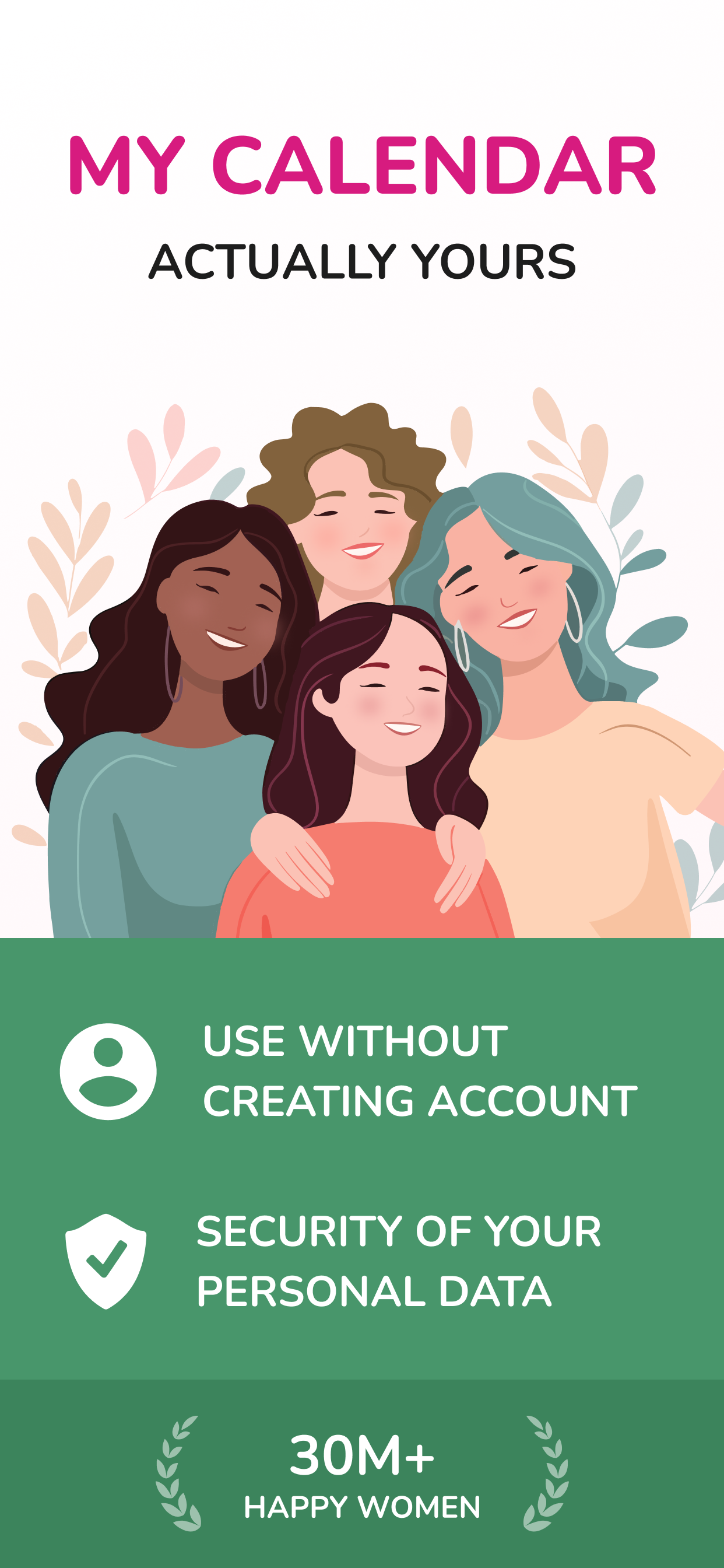 اسکرین شات 1 برنامه Period Calendar, Cycle Tracker