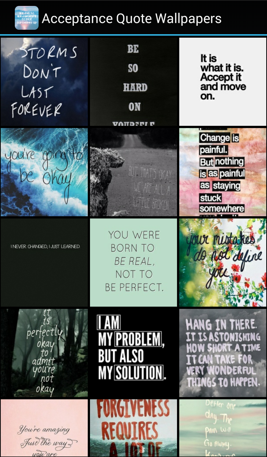 اسکرین شات 2 برنامه Acceptance Quote Wallpapers