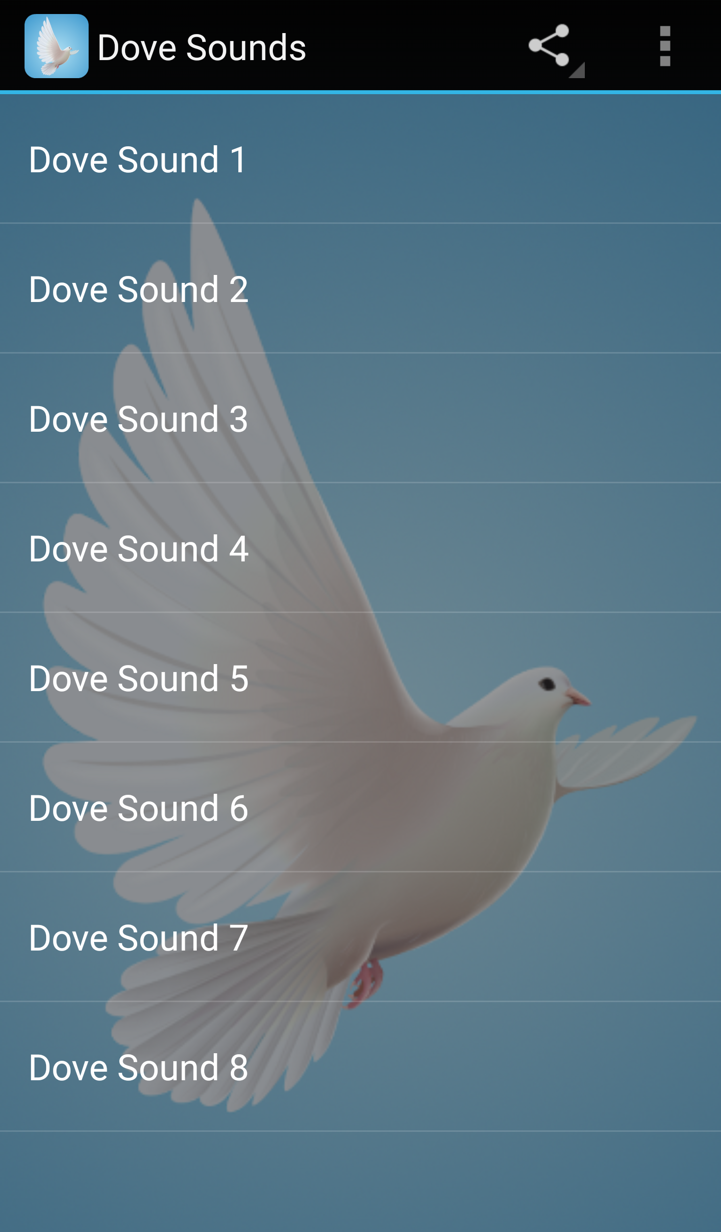 اسکرین شات 1 برنامه Dove Sounds