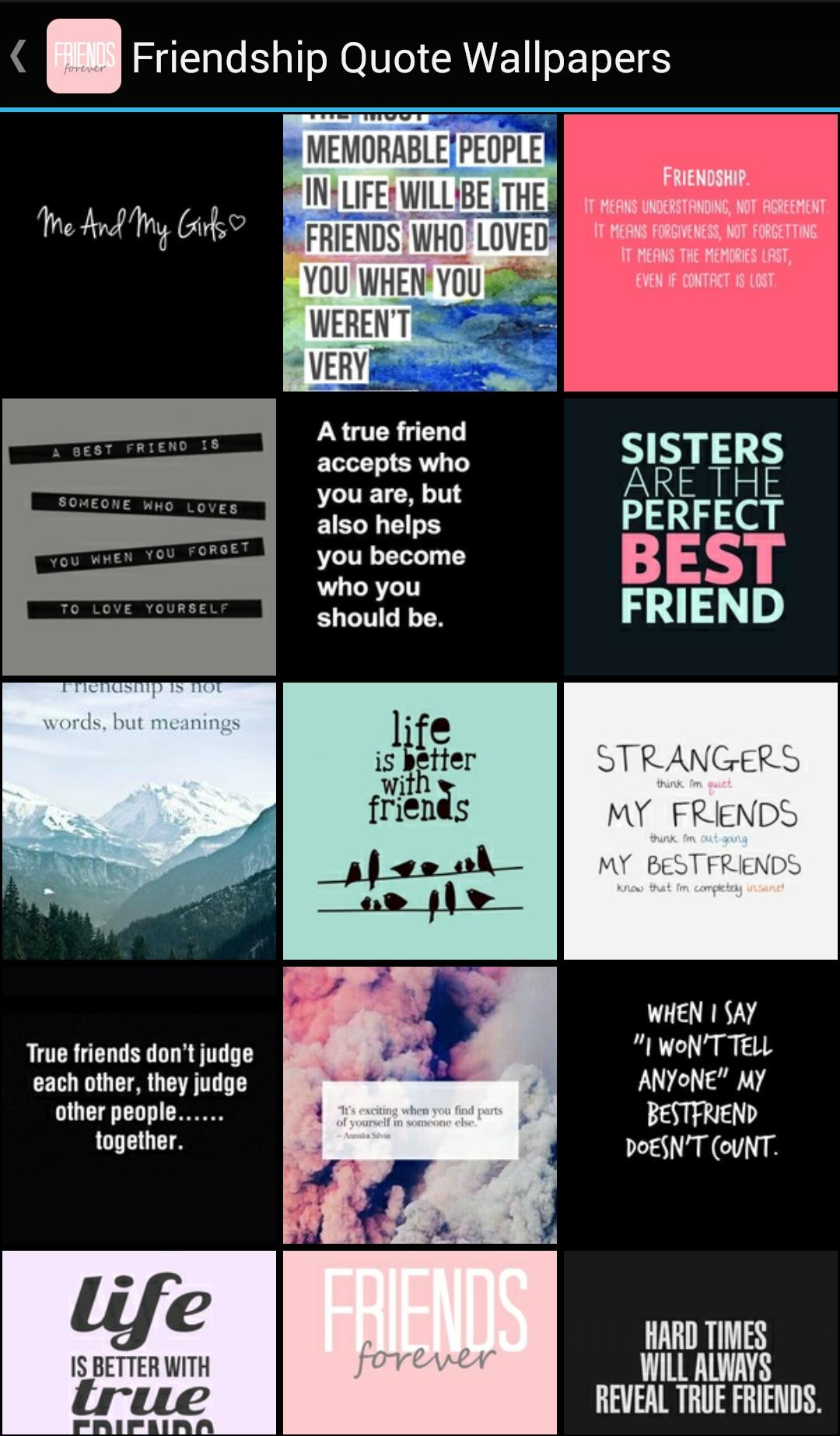 اسکرین شات 1 برنامه Friendship Quote Wallpapers