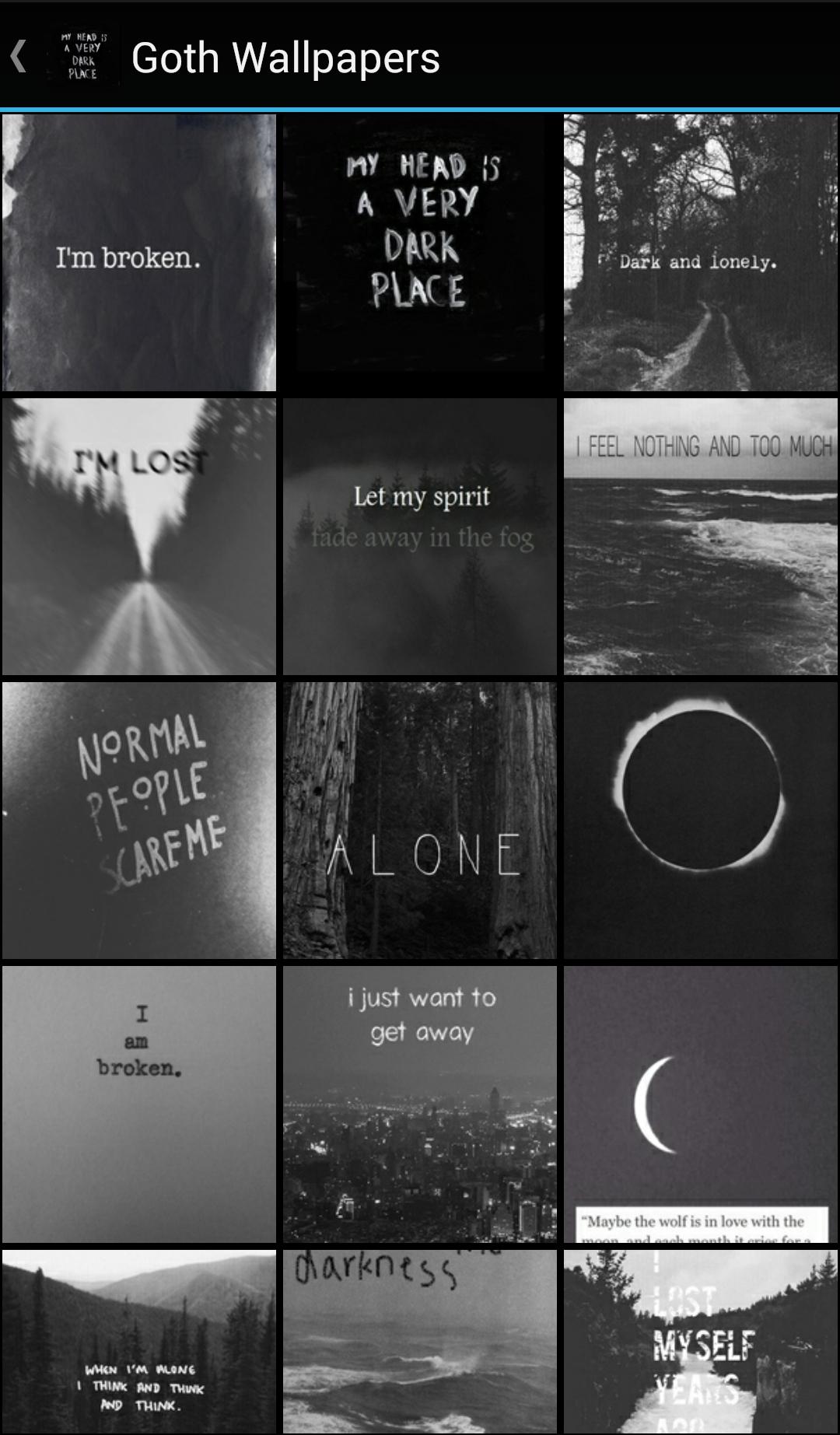 اسکرین شات 1 برنامه Goth Wallpapers