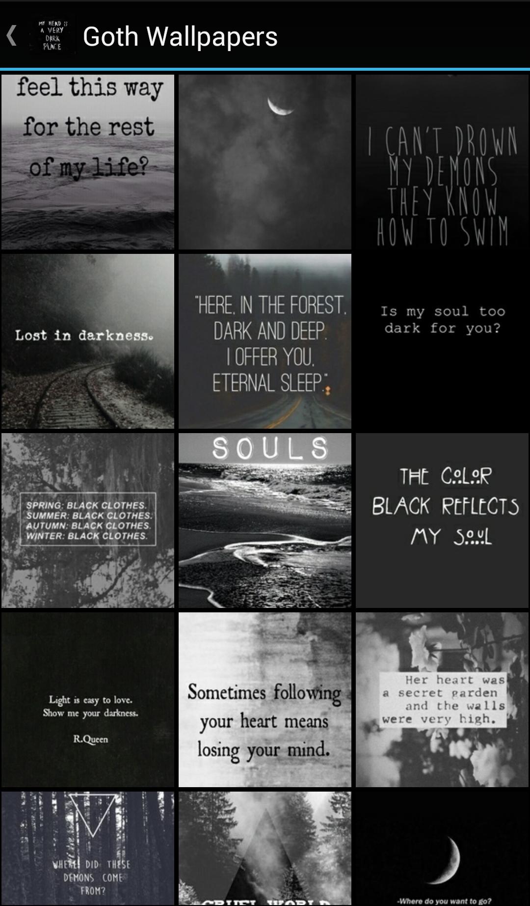 اسکرین شات 2 برنامه Goth Wallpapers