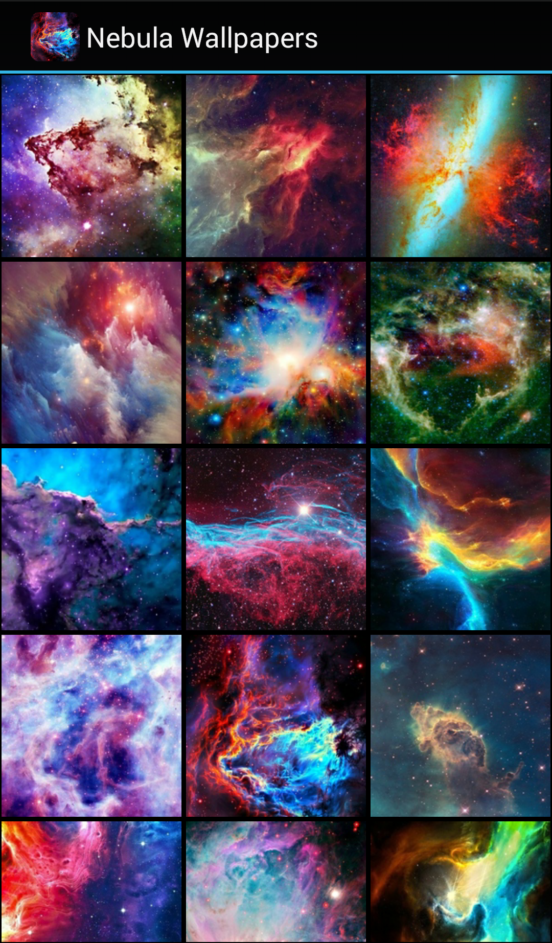 اسکرین شات 1 برنامه Nebula Wallpapers
