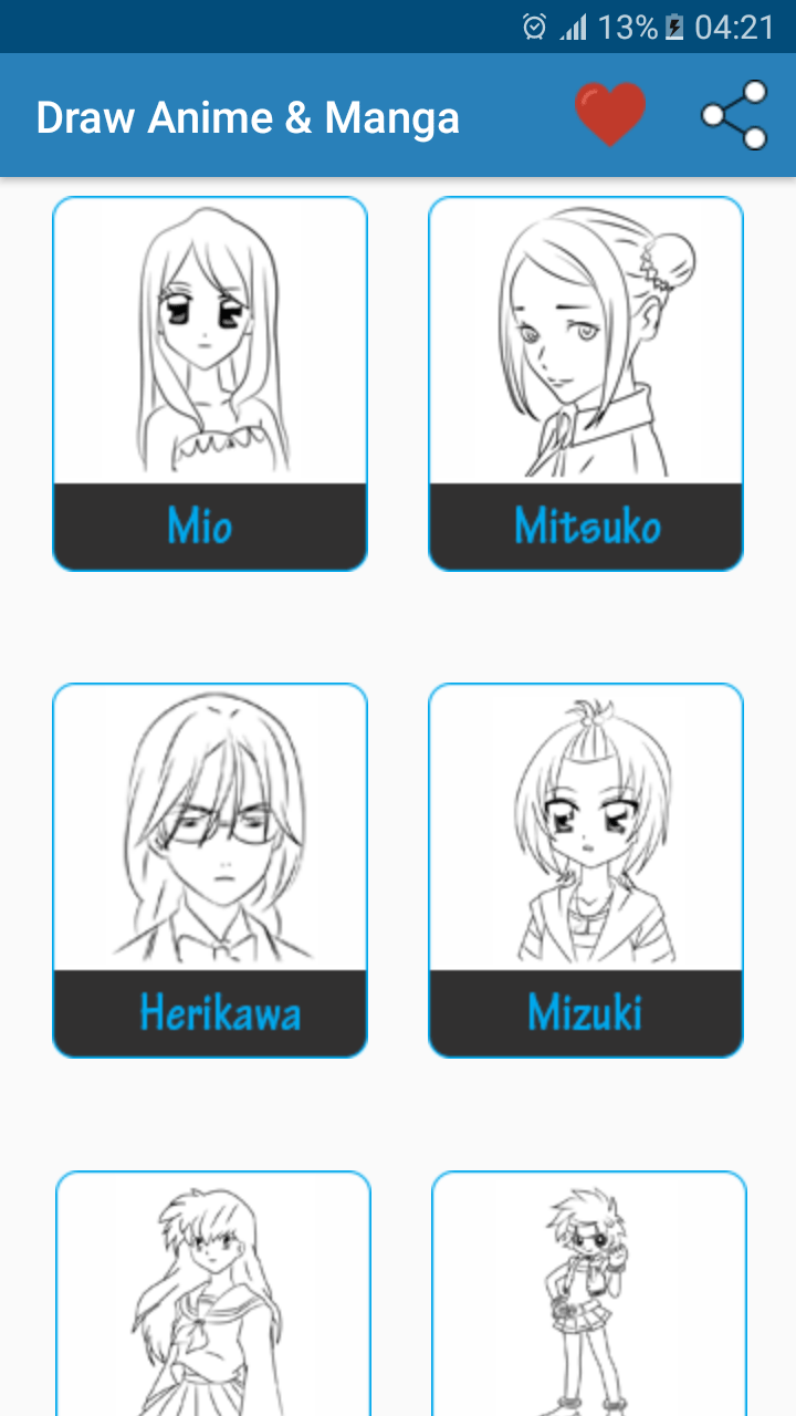اسکرین شات 2 برنامه Draw Anime & Manga