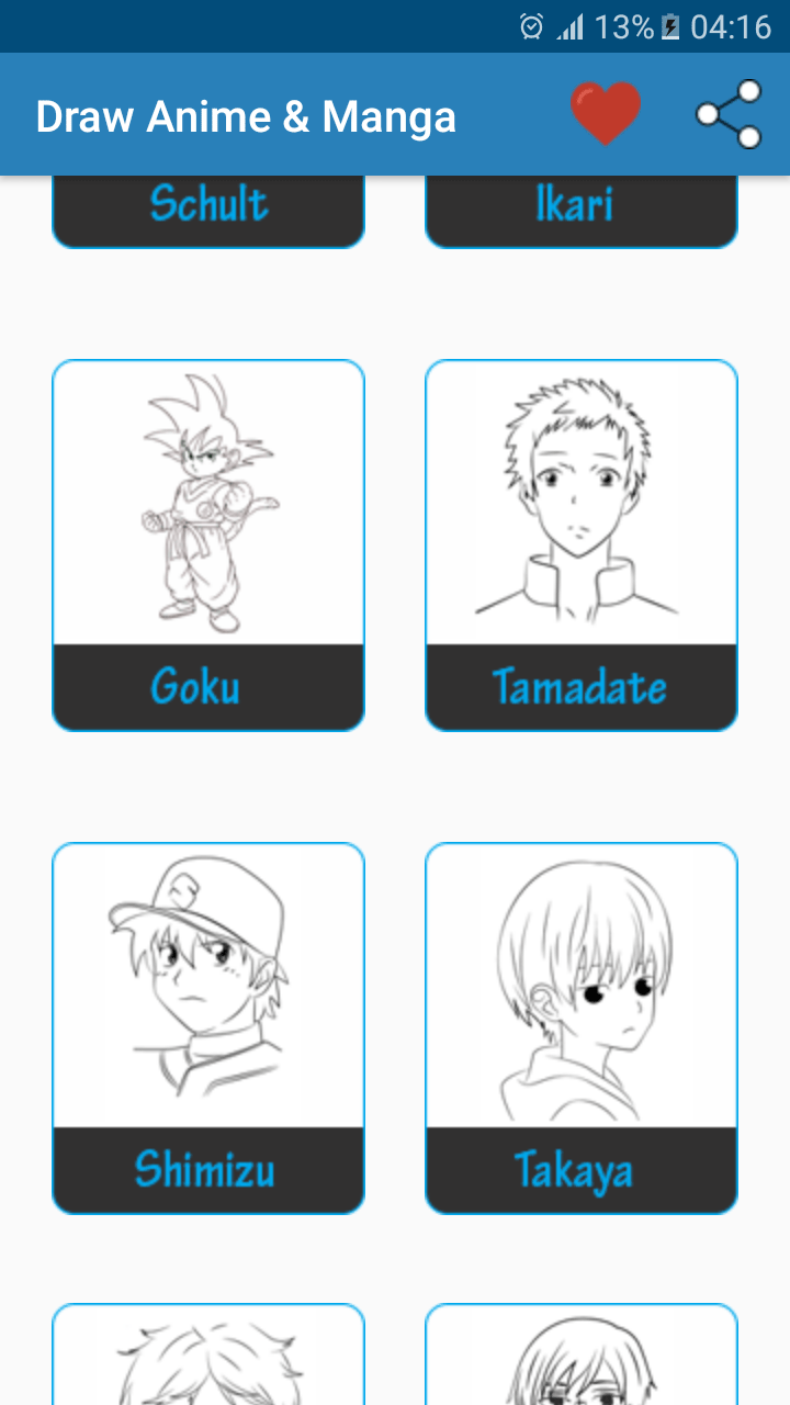 اسکرین شات 1 برنامه Draw Anime & Manga
